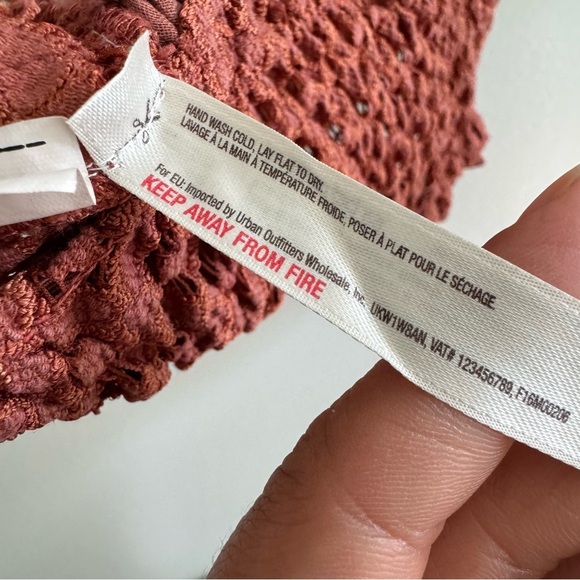 Intimately Free People Adella Lace Floral Bralette Top Copper Orange Size Small - Picture 9 of 11